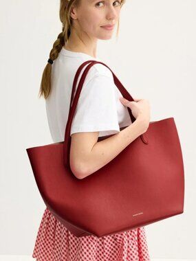 Mansur Gavriel Red Everyday Soft Tote Bag 21.5"x11.8"x9"100% Italian CalfLeather